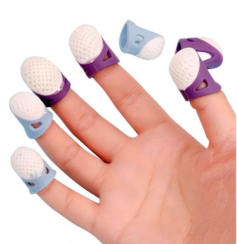 Hand Cross-stitch Anti-stick Finger Cover Silicone Sewing Thimble Anti-slip Finger Protection