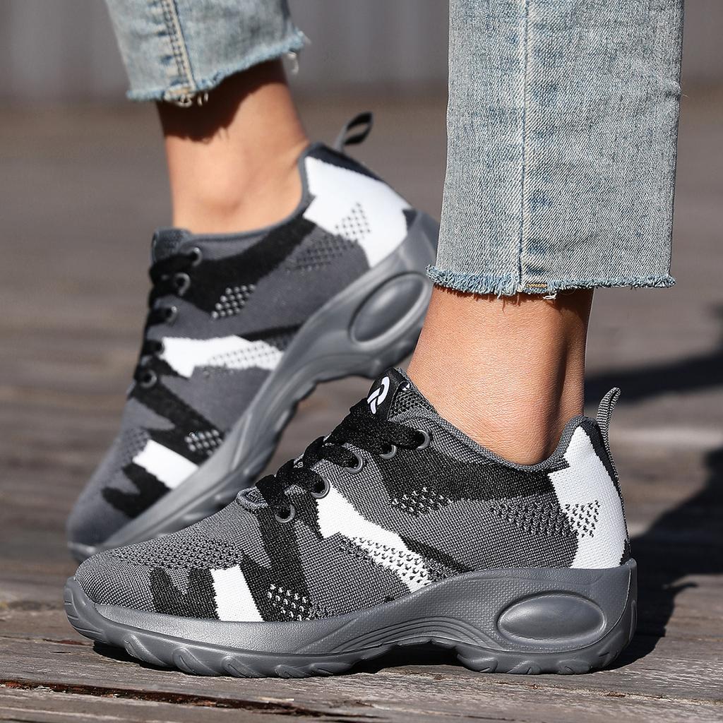 Women'S Suitable For Outdoor Activities And Camping Camouflage Breathable Mesh Sports Shoes, Lightweight Walking Shoes,