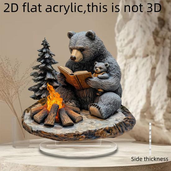 2D Acrylic Display Plaque Tabletop Ornament Strong Lightweight Festive Centerpiece Decorative Plaque