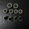 10 Pieces Cymbal Washer Set Black Mounting Ribbed Drum Stand Parts Kit Gray 10PCS