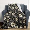 1pc Floral Pattern Lightweight Flannel Blanket, Comfortable and Warm Blanket, for Office and Camping Sofa Bed, Livingroom143