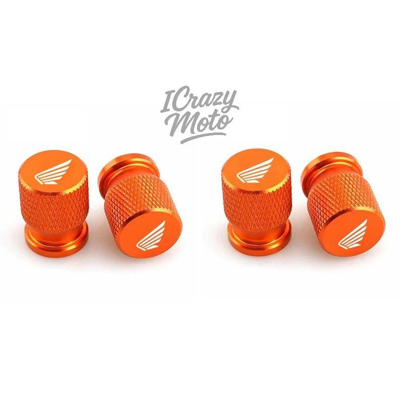 4PCS Alloy Car Wheel Tire Valve Caps Stem Dust Covers For Honda CB400 CB650F CBF CBR250RR CRF SH300 NC750 Motorcycle Accessories