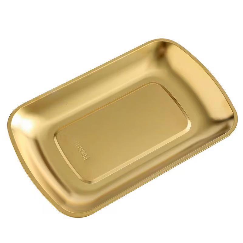 304 Stainless Steel Korean Snack & Chee Cheong Fun Plates - 10-Pack