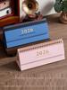 Retro Horizontal 2026 Calendar - 2025 Simple Office Desktop Ornament with Notes