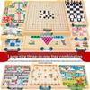Multi-Board Game Set: Go-Moku, Checkers, Chinese Checkers, Chess, Animal Chess, Army Chess – Parent-Child Educational Toy