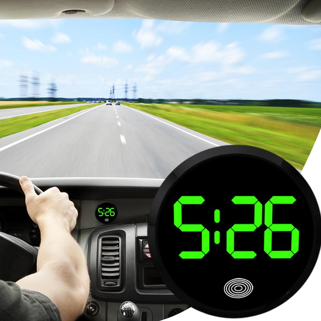 Auto Armaturenbrett Elektronische Uhr, Digitale Armaturenbrett Auto Uhr, Auto Nachtalarm | Berührungsaktiviert