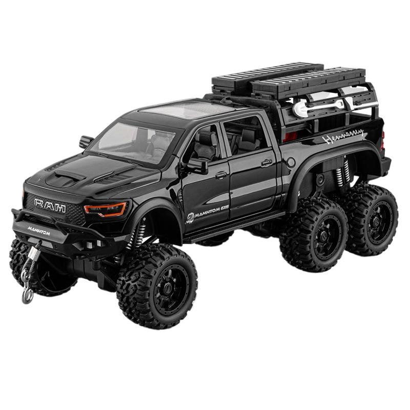 1/24 Alloy Die-cast Dodge Mammoth Truck Model Simulation Sound and Light Children's Toy Car Boy's Birthday Gift Collection Ornaments