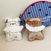 Sleeping Sheep Plush Pendant Cute Fluffy Ruffle Collar Mini Cartoon Stuffed Ornament for Crossbody Bag Decor Gifts for Teens