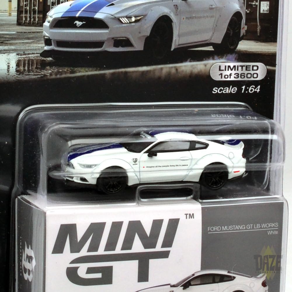 MINI GT 164 Scale USA MiJo Toys Limited Edition LB WORKS FORD MUSTANG (WHITE) LB