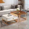 Coffee table living room home light luxury rock board net red table modern minimalist small apartment new square coffee table