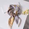 70cm Vintage Korean Style Silk Scarf: Versatile Faux Silk Neckerchief with Vintage Print for Women