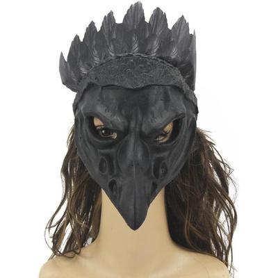 Siyah Karga Maskesi Kuş Kuzgun Maskesi Kostüm Cadılar Bayramı Partisi Aksesuarları Karnaval Cosplay için Kuş Maskeleri