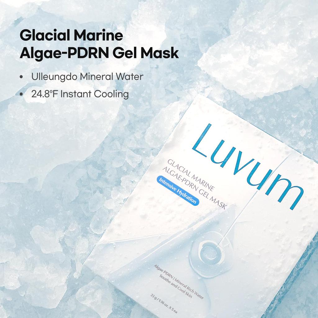 LUVUM Marine PDRN Chłodzący Żel PDRN Woda Mineralna Maska na Noc, Na Bazie Roślinnej i (Licznik 4+1)