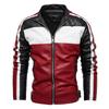 Giacche da Uomo in Pelle Color Block, Tute da Moto alla Moda, Top di Marca Trendy da Uomo, Nuove Giacche in Velluto