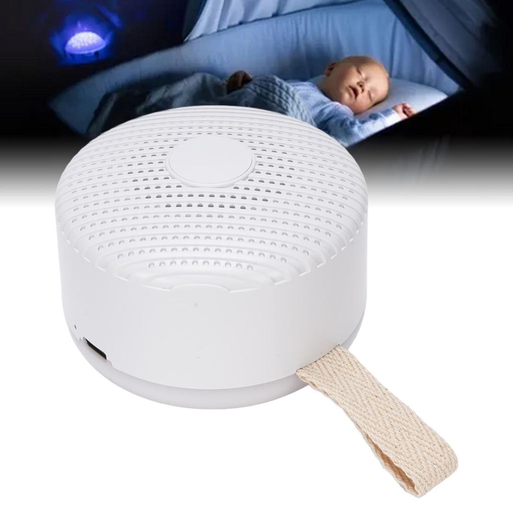 Tragbare Geräuschmaschine für Babys 12 Geräusche Wiederaufladbar Reise Weißrauschen Maschine mit Nachtlicht Speicherfunktion zum Schlafen