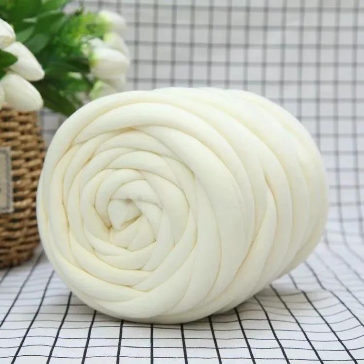 500G isländische ultradicke Wolle entkernte Baumwolle Kristall Samt Handgewebtes Material DIY Weben Handtasche Haustier Nest