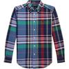 Polo Casual Shirt Plaid Cotton Oxford Embroidered Pony Logo Long Sleeve Kids Shirts 323981012-001