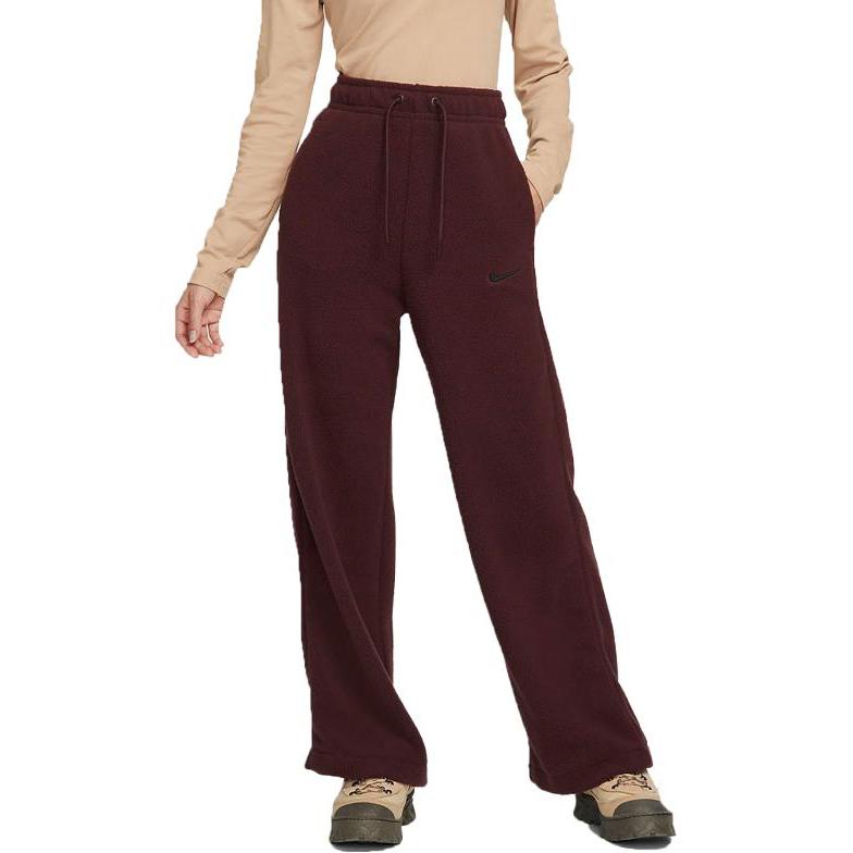 Nike Fleece Long Casual Pants Women Bottoms Brown DV4362-652