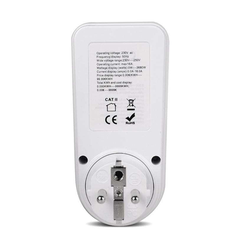 Digital Wattmeter AC Energy Power Meter 110V-230V Socket Power Monitor EU/US/UK Electricity Meter for Energy Saving