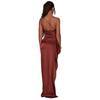 New European and American fashion asymmetrical sleeve asymmetrical high-end evening gown