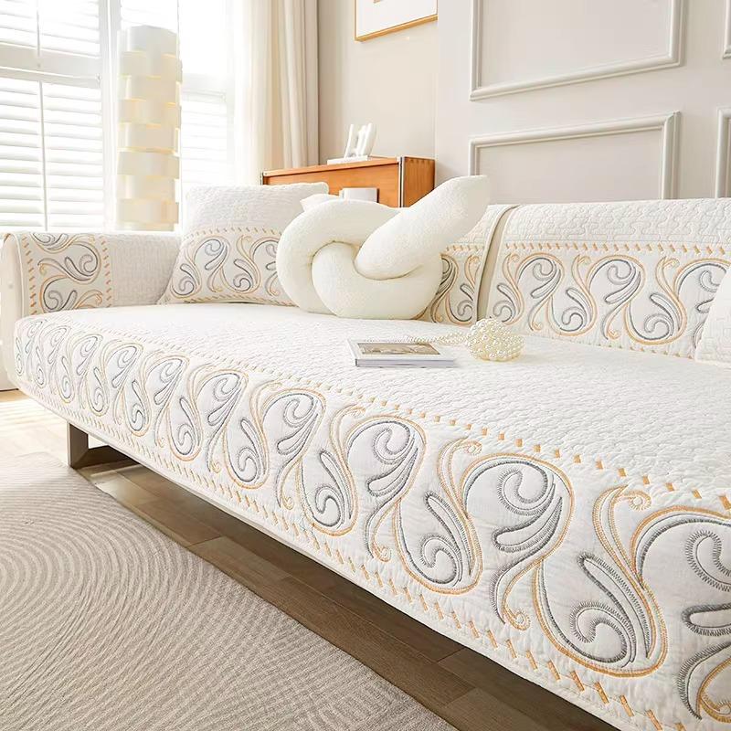 Pure Cotton Sofa Cushion, Universal In All Seasons, Non-slip Fabric, Cotton Simple Modern Seat Cushion, Autumn and Winter Sofa Cover Towel Cover Cloth