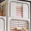 Clothes Storage Bins with Metal Frame Stackable Storage Box Zipper Closure Closet Organization Foldable Clothing Storage Bins with Lids