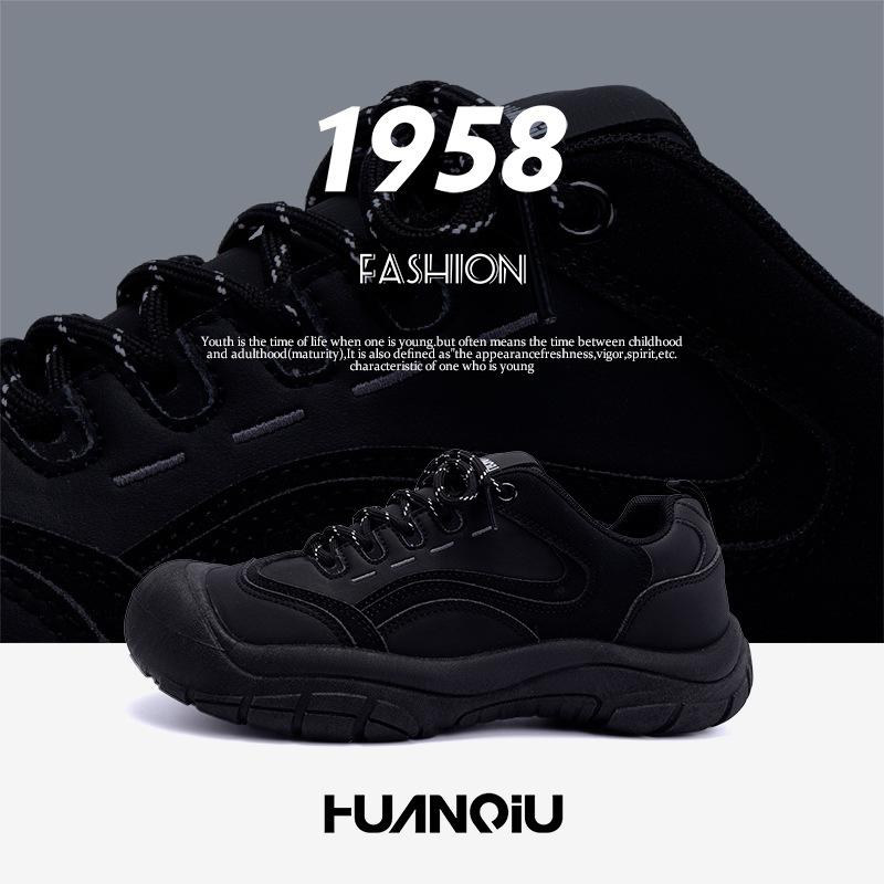 Global Outdoor Light Hiking Shoes Men's ZHQ-ZL8956 Black Men's Shoes Spring Versatile Men's Casual Shoes