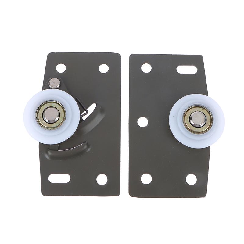 1 Set Wear-resistant Wardrobe Door Wheel Closet Mute Pulley Moving Door With Adjustable Spring Door Rollers Furniture Hardware