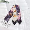 New Summer 130*7 Ins Small Hairband Lovely Print Long Silk Scarf Wrist Ribbon Skinny Scarf For Women