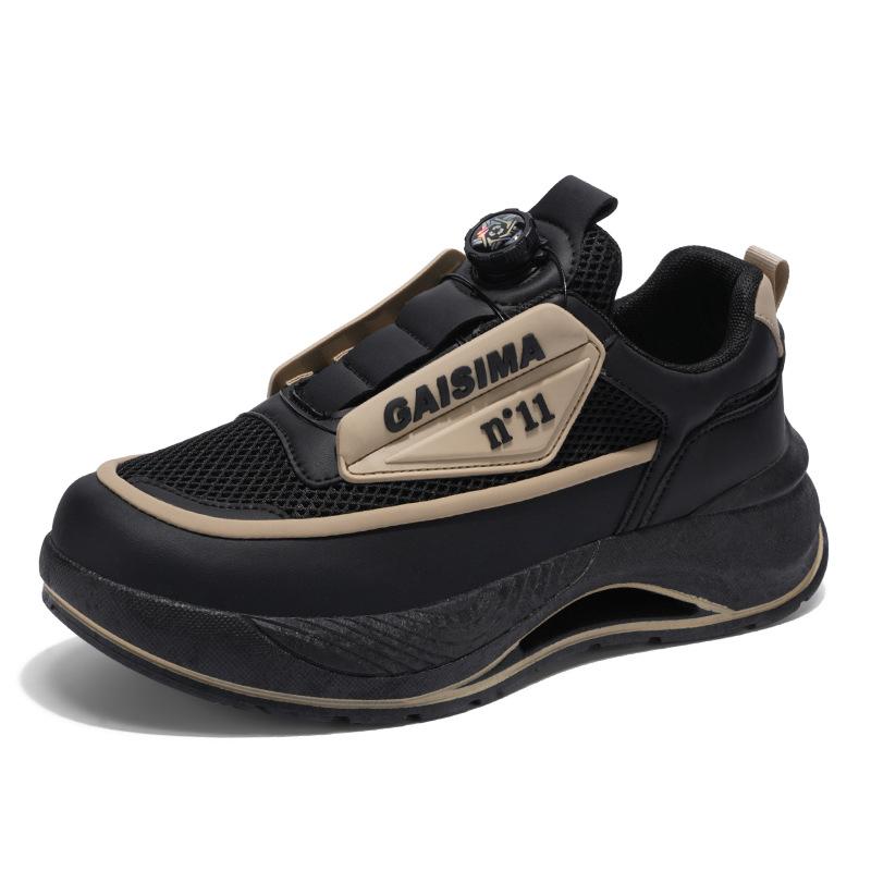 Men's shoes 2025 summer new breathable knob buckle sports shoes niche Harajuku versatile non-slip platform casual shoes men