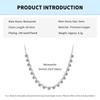 Rrjzz Round D-Color VVS1 Full Moissanite Bubble Necklace Certified Lab Created Diamond White Gold Plated Women Necklace Jewelry
