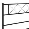 Vidaxl Metalowa Rama Łóżka Z Wezgłowiem I Zanóżkiem, Czarna, 75X190 Cm