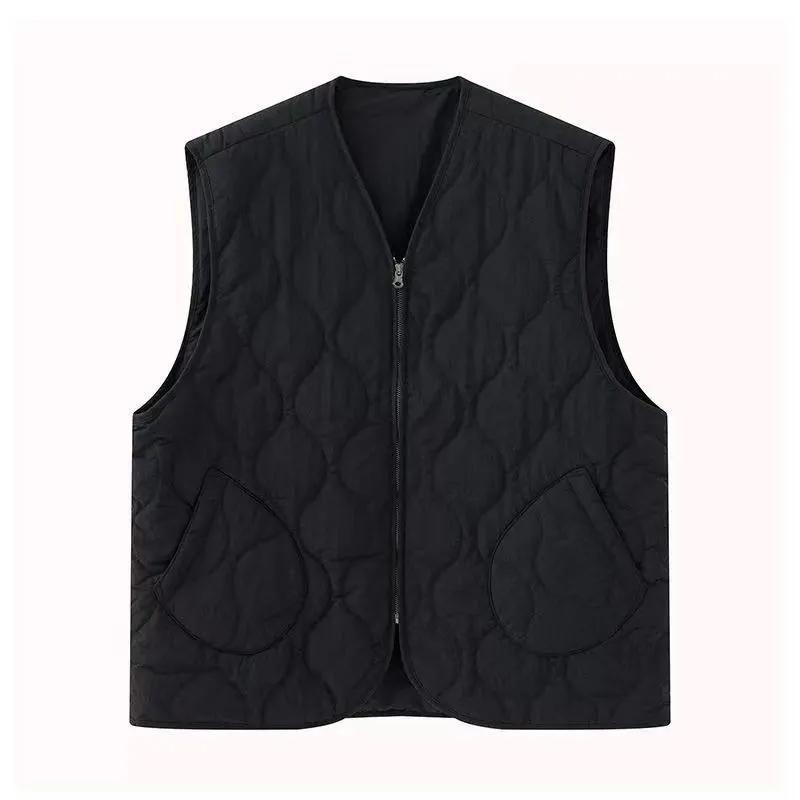 Vest for Women Cotton Winter Sleeveless Tops Vest Oversize Thickened Casual V-neck Caot Vest