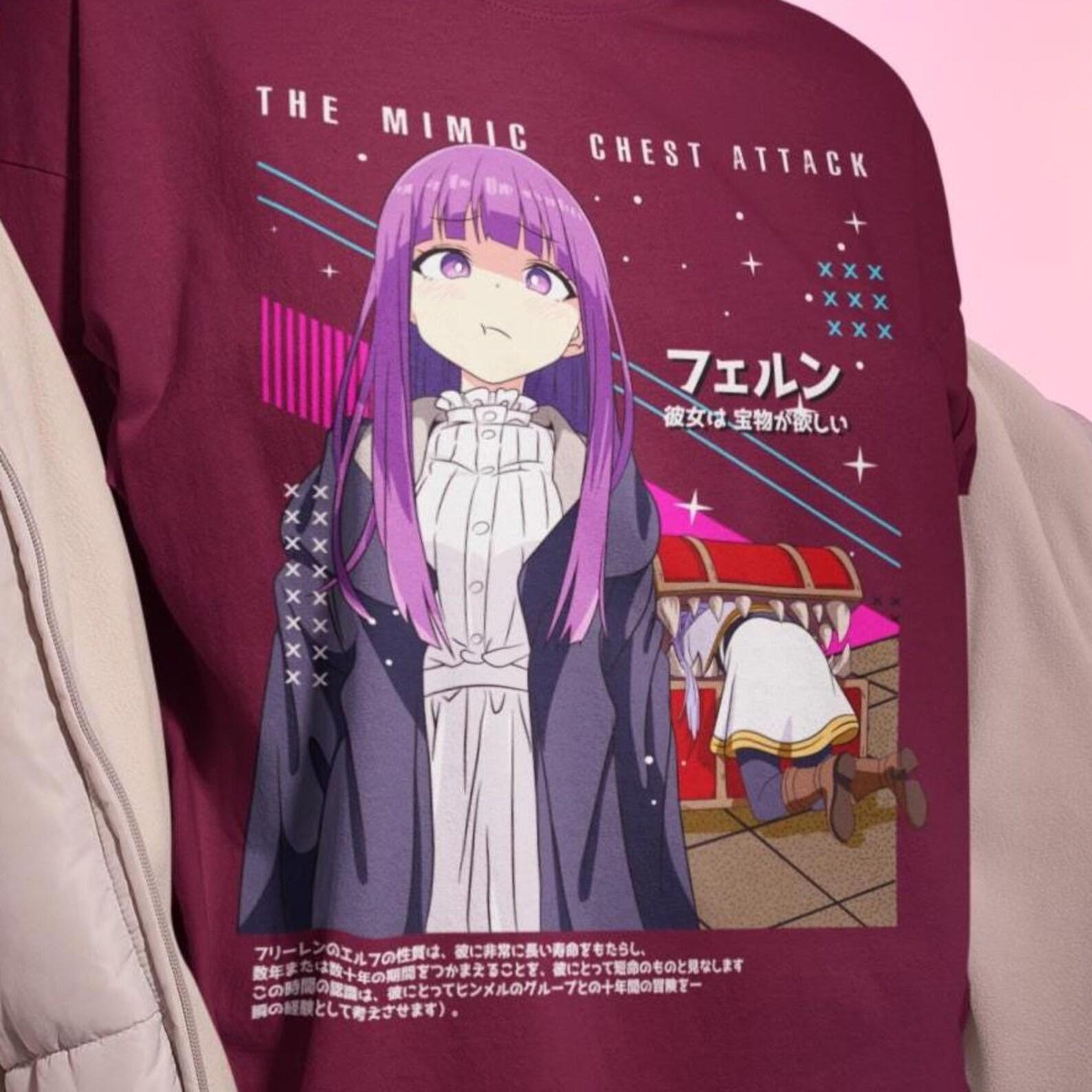 Frieren and Fern Mimic Chest Tshirt - Sousou No Frieren Shirt,Anime Tee,Himmel,Stark S