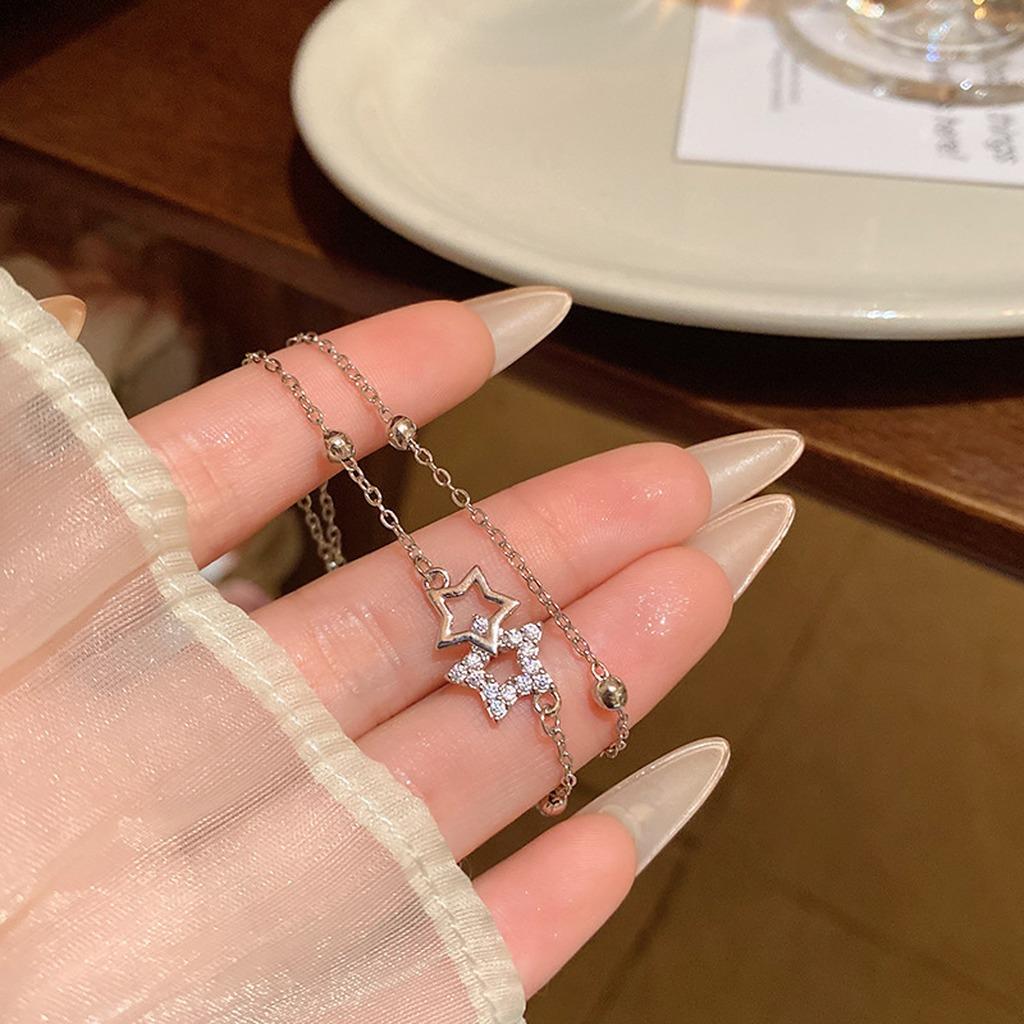Star Bracelet Luxurious Silver Chain Bracelet Women Fashion Bracelet Adjustable For Anniversary Celebration Daily Commute Casual