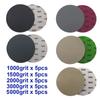 25pcs 5 Inch Hook&Loop Wet/Dry 1000 1500  3000 5000 Grit Sandpaper Disc