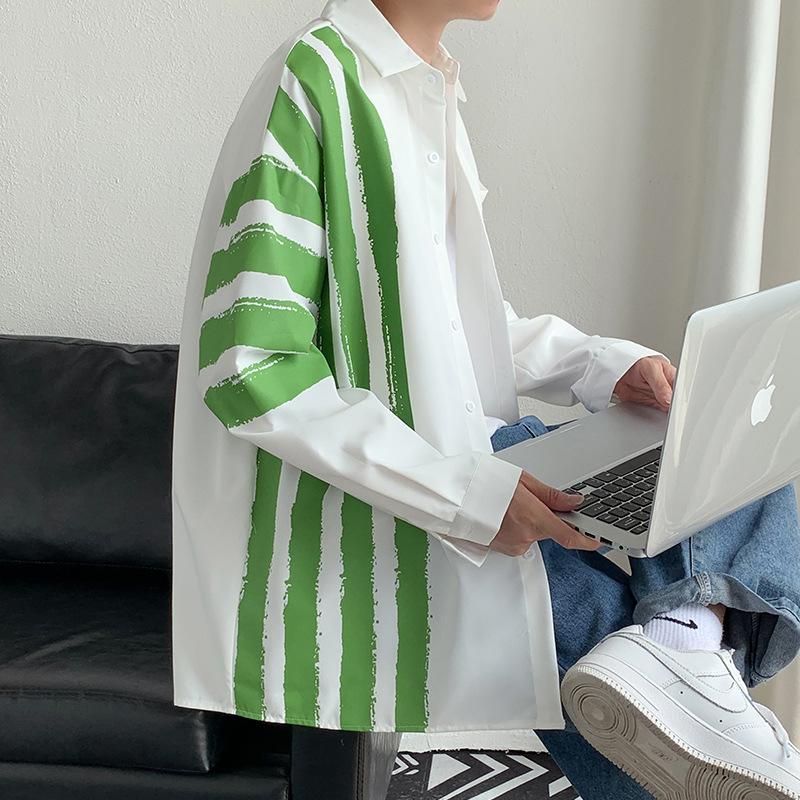 Men's Long Sleeve Hong Kong Style Versatile Shirt