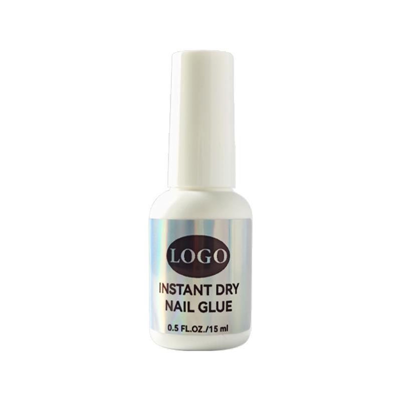 Quick-Dry Gel Nail Glue with Brush - No Lamp Needed for Long-Lasting Hold
