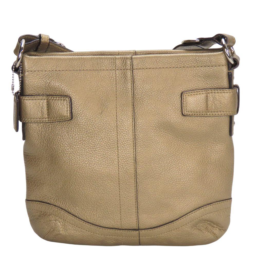 Used COACH Shoulder Bag F16514 leather Gold series casual