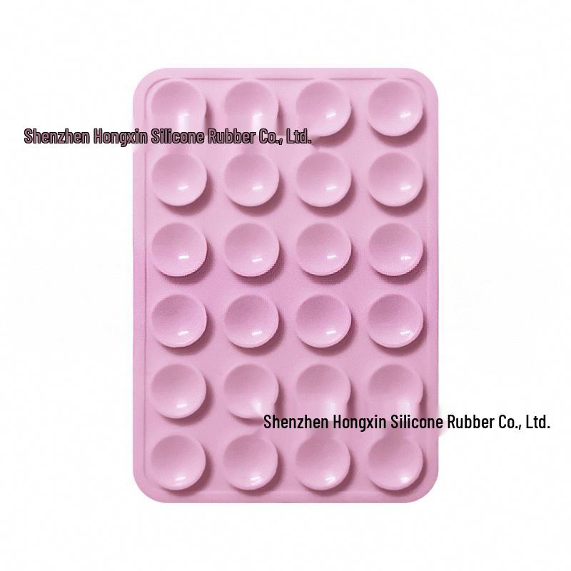 Silicone Suction Cup Holder for Mobile Phones - Square, Single-Sided, Set of 24
