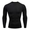 Men's Quick-Dry Long Sleeve Compression Shirt for Basketball, Football, and Running