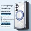 Magsafe Magnetic Ring Wireless Charge Phone Cases For Samsung Galaxy A14 A24 A34 A54 Plating TPU Transparent Clear Cover