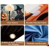A Halloween garage banner featuring skulls, cute cats and pumpkins - made of bright polyester material