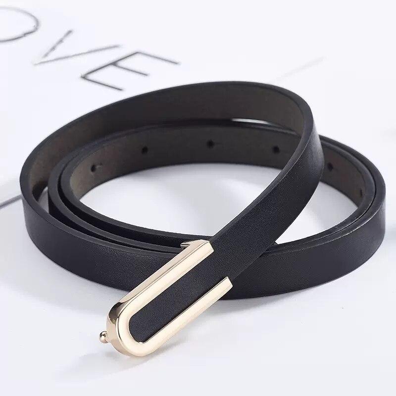 Givan Paul Real Cowhide Fashion Women Versatile Smooth Buckle Belt Women Decorative Suit Trouser Belt Waist