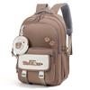 Schoolbag New Bear Print Backpack Large Capacity Student Schoolbag Burden Reduction Double Backpack Casual Simple College Style Backpack
