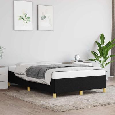 Vidaxl Bed Frame Without Mattress, Black, 120X200 Cm, Upholstered