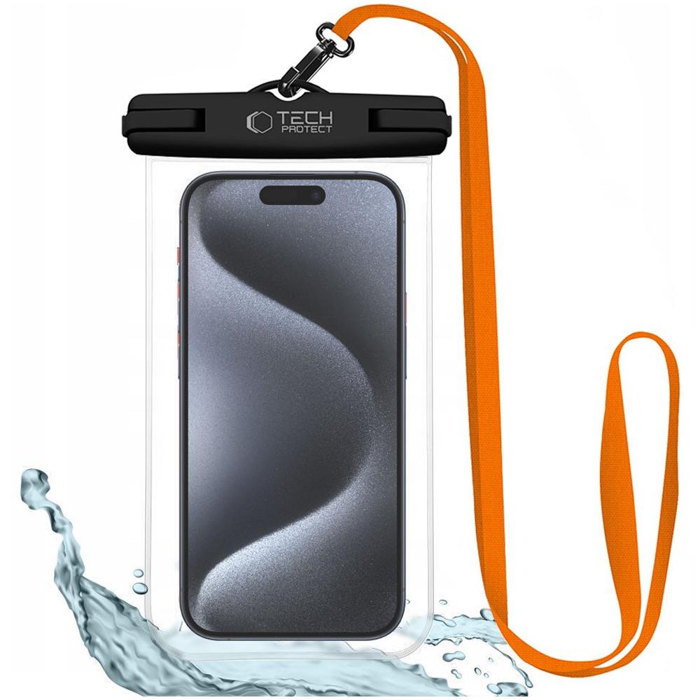 Tech-Protect Uwc7 Universal Waterproof Case 6.9 Inch Black/Orange