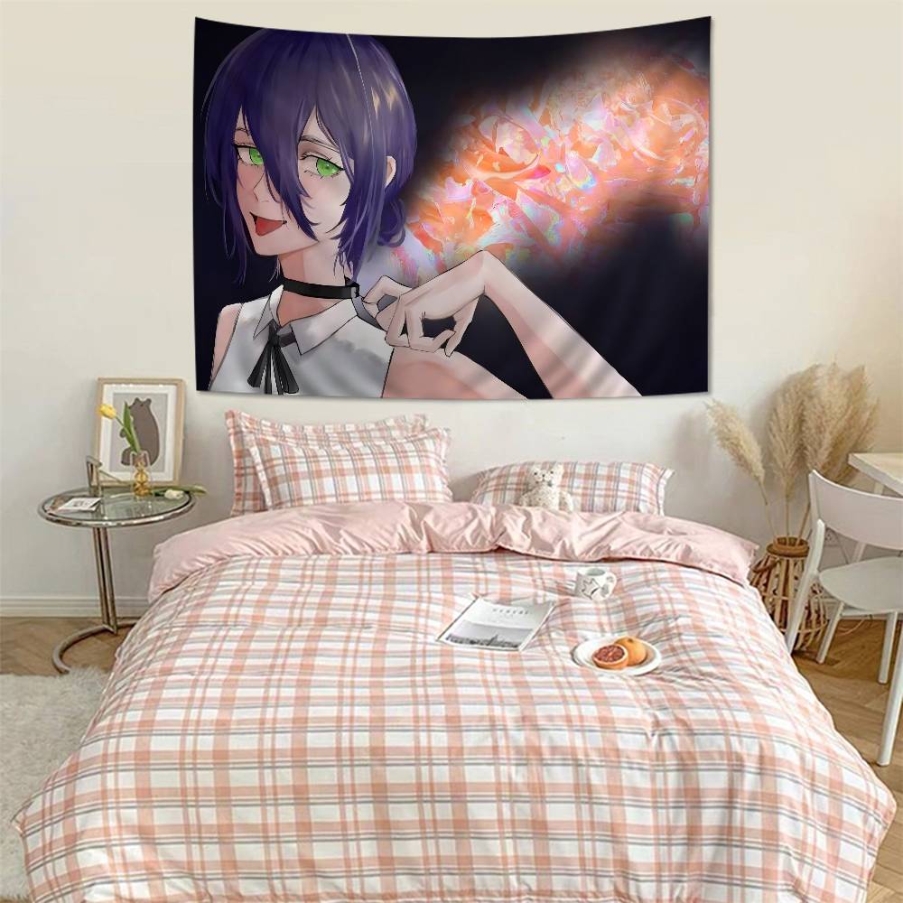 Chainsaw Man The Movie Reze Arc Colorful Tapestry Wall Hanging Cheap Hippie Wall Hanging Bohemian Wall Tapestries Mandala