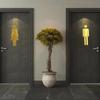 3D DIY Woman Man Toilet Door Sign Bathroom Restroom WC Door Sign For Toilet Door Sign Wall Sticker Decor Removable Logo
