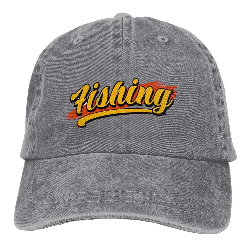 Fishing Quote Text Design Baseball Cap Men Cowboy Hats Women Visor Protection Snapback Fishing Caps